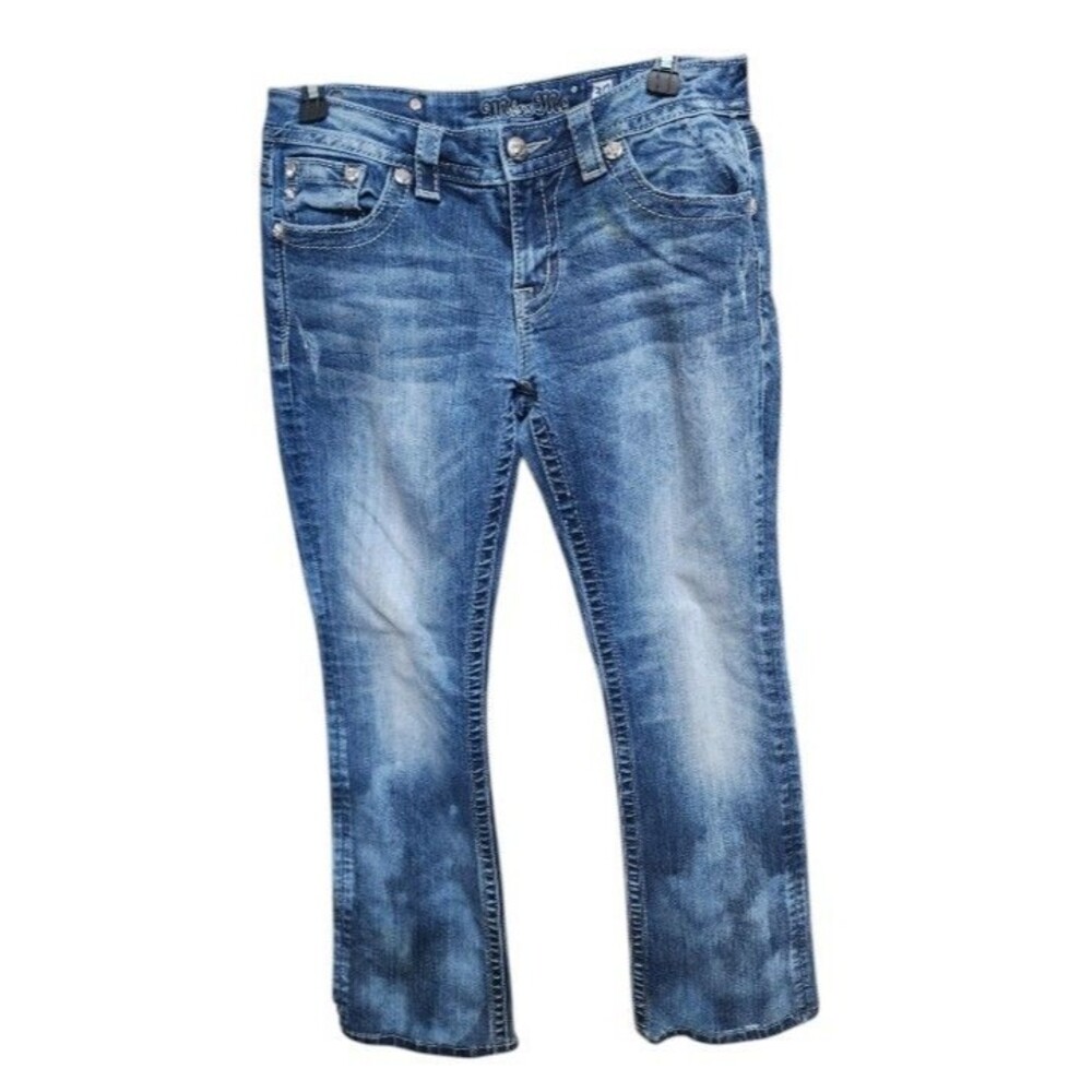 Miss Me Signature-Rise Bootcut Embellished Jeans Size 30